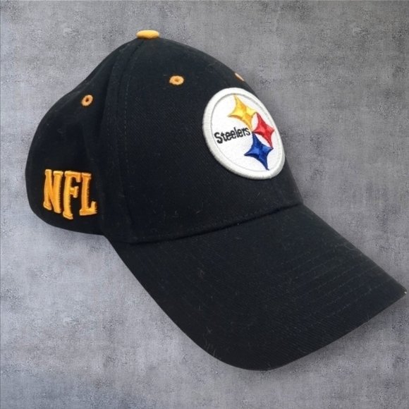 NFL Pittsburgh Steelers Baseball Hat Embroidered Logo Black‎ One Size Unisex - Picture 1 of 9